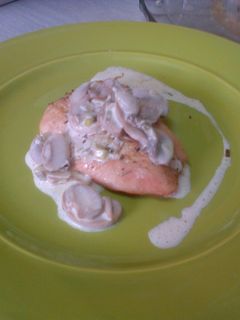 Una foto de Pollo al champignon