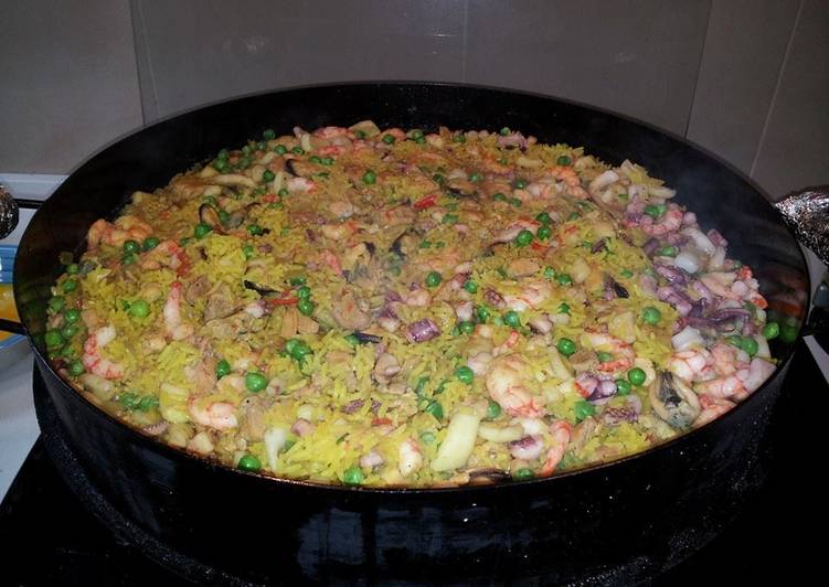 Paella al disco de arado (para comer de parado!)