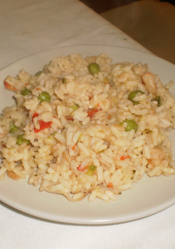 Una foto de Arroz con gambas