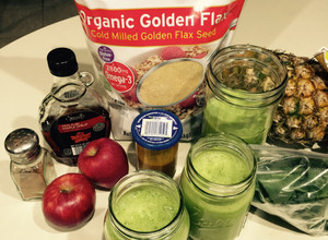 Una foto de Licuado "smoothie" verde detox-saludable