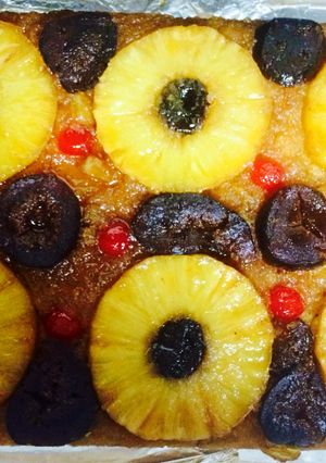 Una foto de Queque volcado de piña