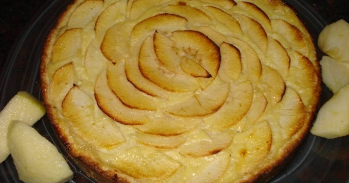 Tarta de manzana con masa casera Receta de Gabriela Diez- Cookpad