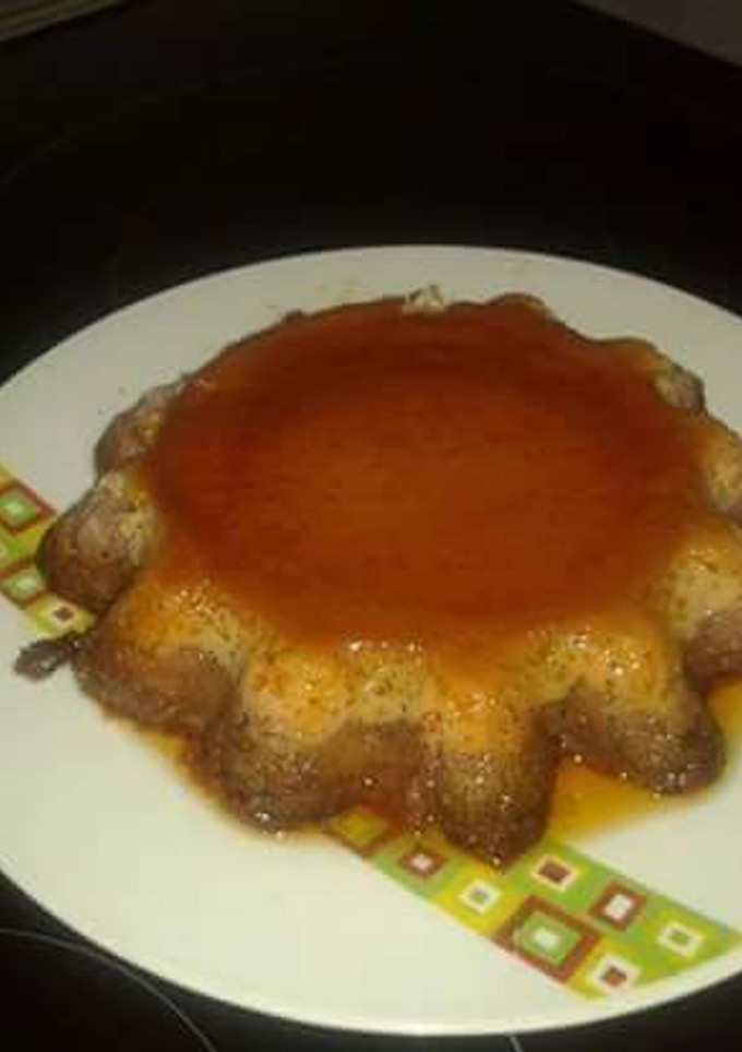 Una foto de Flan de mandarina