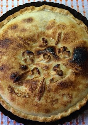 Una foto de Tarta rápida de jamón y queso