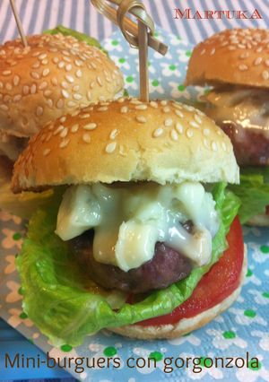 Una foto de Mini-burguers de ternera con gorgonzola