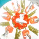 Ensalada de Anchoas (boquerones) marinadas con verduras