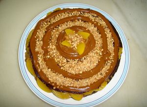 Foto principal de Torta de dulce de leche y duraznos