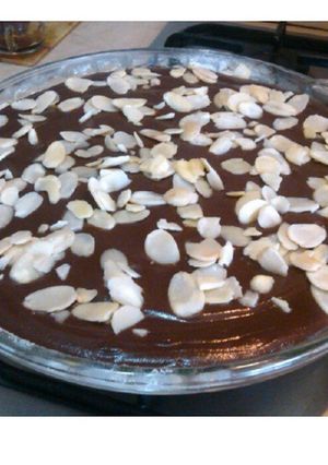 Una foto de Pie de chocolate y almendras 
