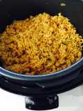 Arroz con garbanzos en olla rápida.