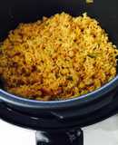 Arroz con garbanzos en olla rápida.