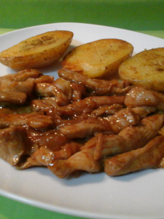 Una foto de Secreto ibérico con salsa BBQ