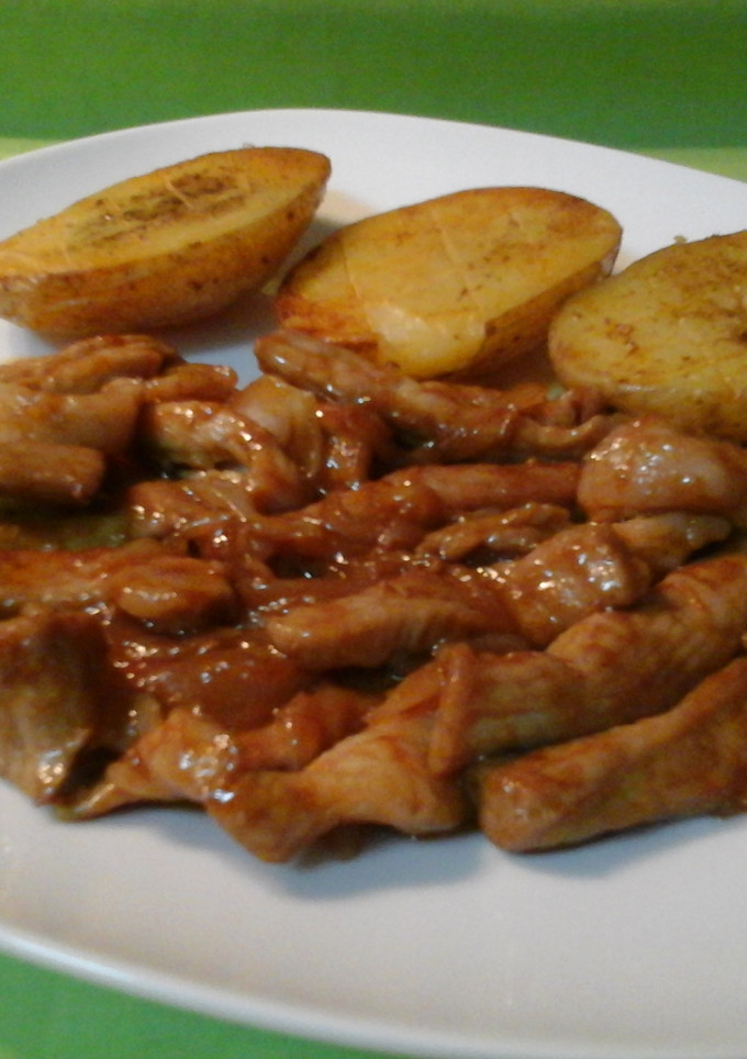 Una foto de Secreto ibérico con salsa BBQ