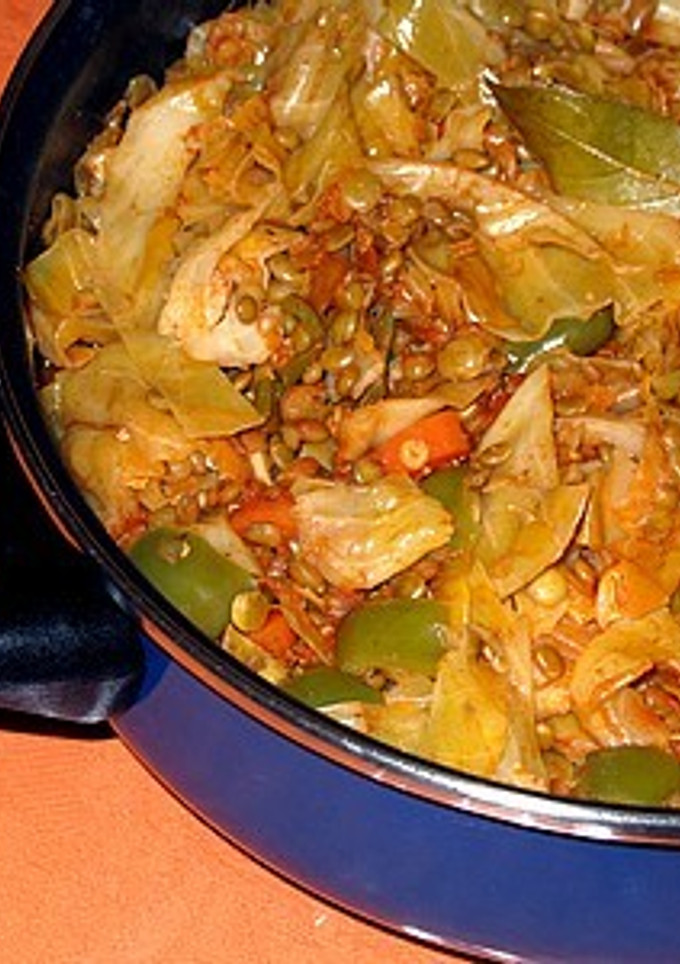 Una foto de Groch z kapustą (Guisantes secos con chucrut)
