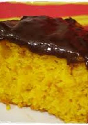 Una foto de Bizcocho de zanahoria con cobertura de chocolate