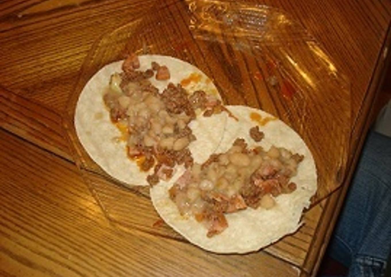 Tacos de carne molida