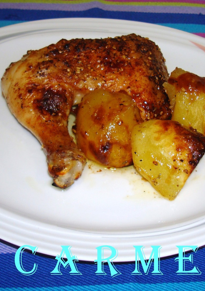 Una foto de Pollo asado a la sidra (Carme)