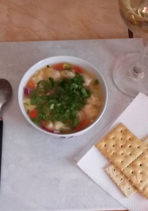 Una foto de ceviche de corvina