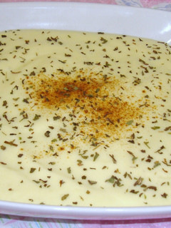 Una foto de Crema de calabacín con toque de hierbabuena