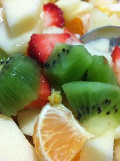 Una foto de Macedonia o ensalada de frutas