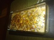 Una foto de lasagna jamón serrano