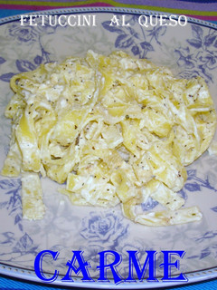 Una foto de Fetuccini al queso