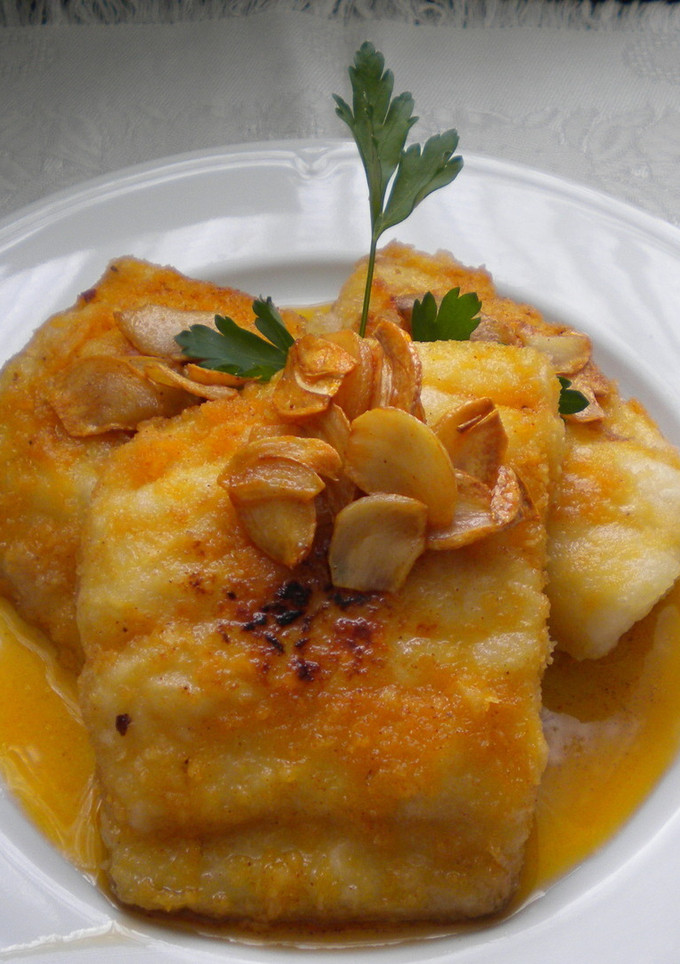 Una foto de Bacalao a la llauna con pimentón dulce