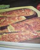 Berenjenas rellenas con pimientos