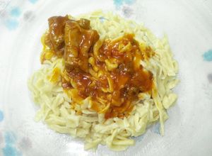 Foto principal de Tallarines caseros con tuco y costillas de cerdo