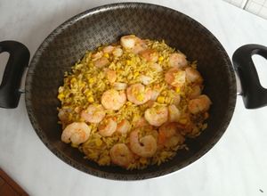 Una foto de Arroz con Camarón