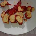 Pimientos rojos rellenos de tortilla de patatas