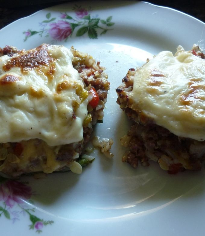 Una foto de Zapallitos rellenos de carne y arroz