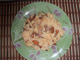 Arroz con pasas y setas