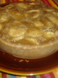Una foto de Bizcocho de galletas, manzana y canela