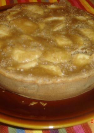 Una foto de Bizcocho de galletas, manzana y canela