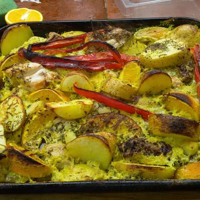 Pollo a la leche en horno de barro Receta de mpartese- Cookpad