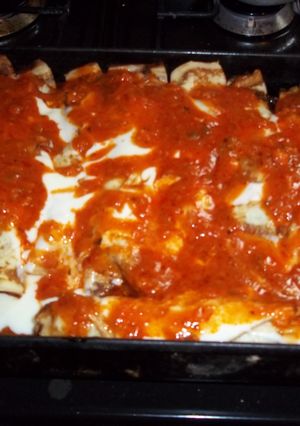Una foto de Canelones de acelgas