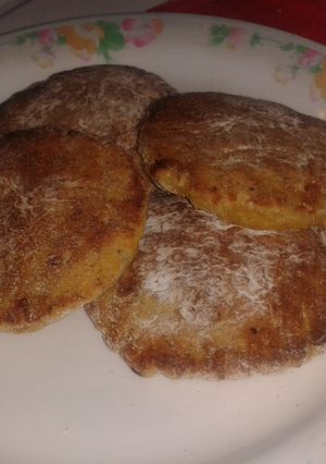 Una foto de Tortitas de plátano y queso