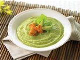 Gazpacho de aguacate, calabacín y pepino