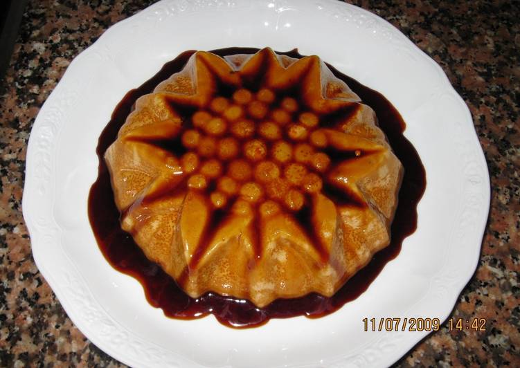 Flan de chocolate y nata
