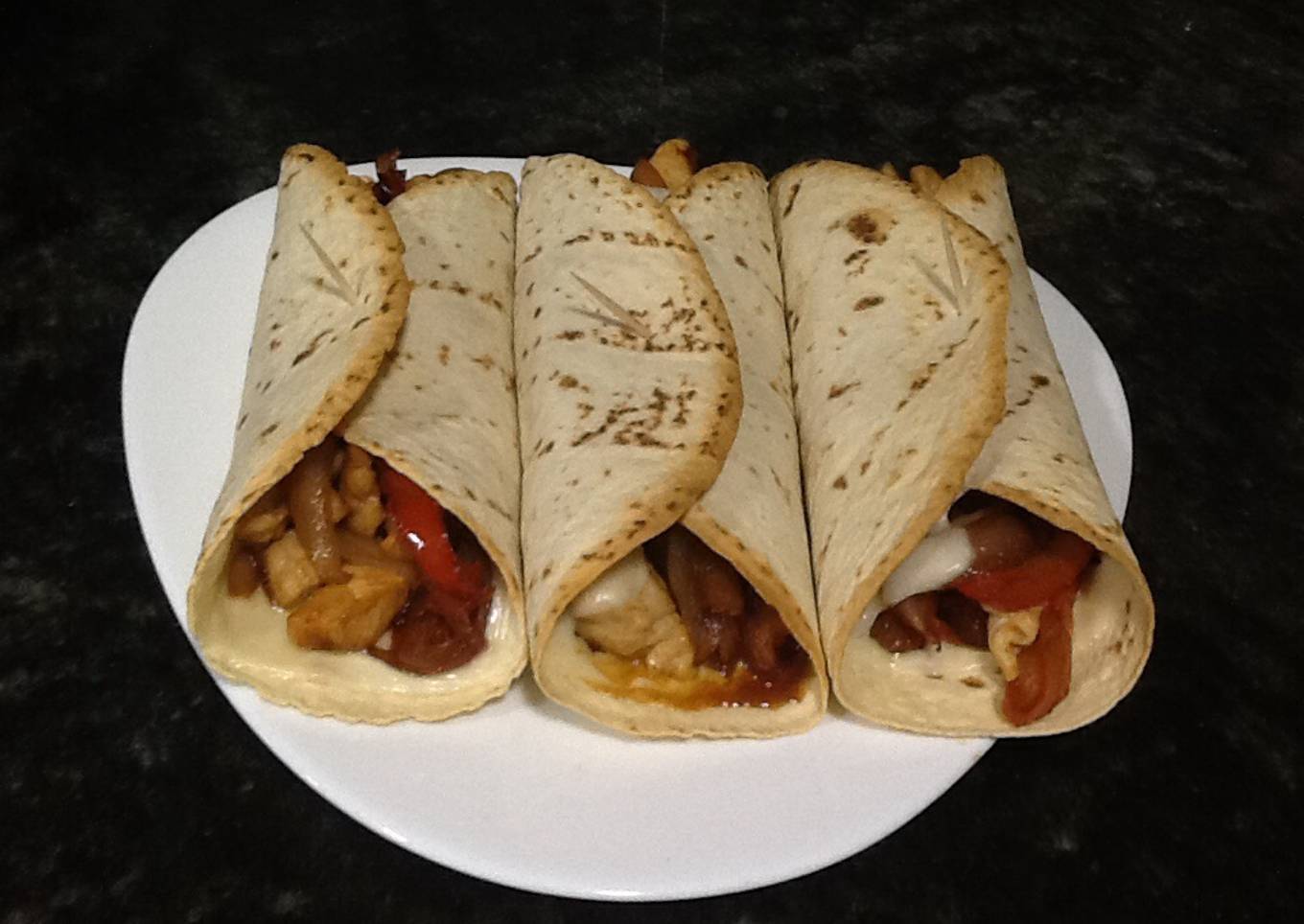 Fajitas de pechuga de pollo al estilo de la iaia