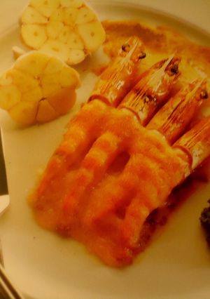 Una foto de Langostinos en salsa de all-i-oli