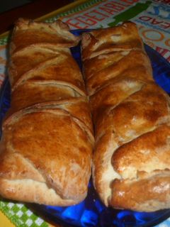 Una foto de Pan trenzado relleno