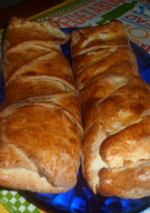 Una foto de Pan trenzado relleno