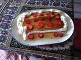 Flan de mandarina con canela y licor 