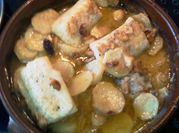 Una foto de bacalao con papas