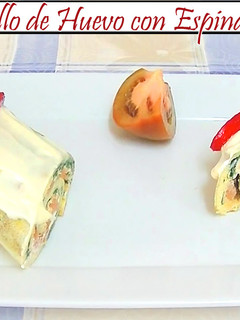 Una foto de Rollo de huevo con espinacas
