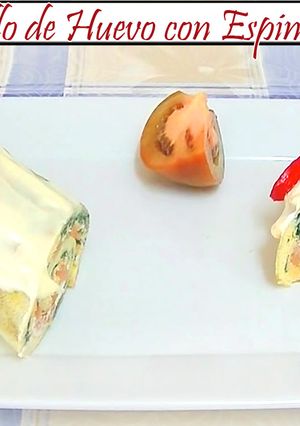 Una foto de Rollo de huevo con espinacas