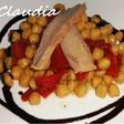 Ensalada templada de garbanzos con ventresca
