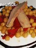 Ensalada templada de garbanzos con ventresca