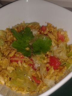 Una foto de Ensalada de plátano verde